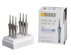 FRESAS P/CEREC MCXL CYLIND POINT STEP BUR 12S -  6 PIEZAS