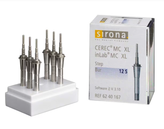 FRESAS P/CEREC MCXL CYLIND POINT STEP BUR 12S -  6 PIEZAS